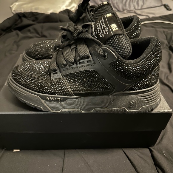 AMIRI Black Sparkle Sneakers - Picture 2 of 6